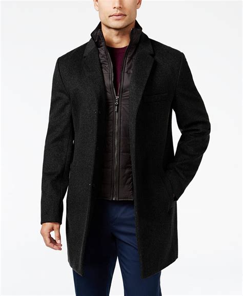 michael kors mens coat with hood|michael kors men's overcoat macy's.